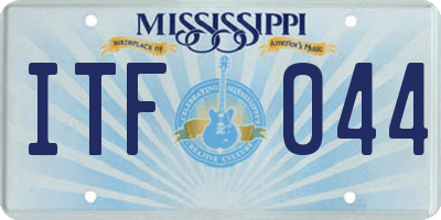 MS license plate ITF044