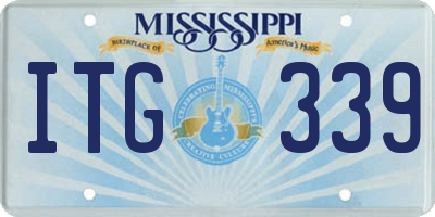 MS license plate ITG339