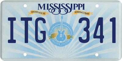 MS license plate ITG341