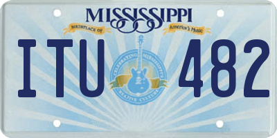 MS license plate ITU482