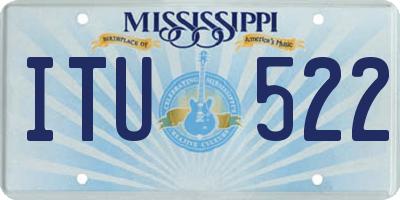 MS license plate ITU522
