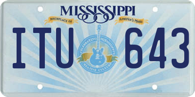 MS license plate ITU643