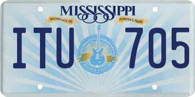 MS license plate ITU705