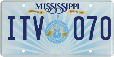 MS license plate ITV070