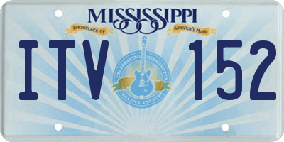 MS license plate ITV152