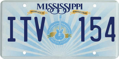 MS license plate ITV154