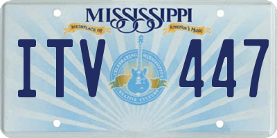 MS license plate ITV447