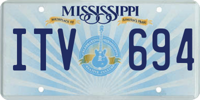 MS license plate ITV694