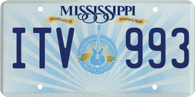 MS license plate ITV993