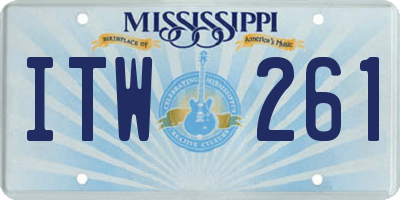MS license plate ITW261