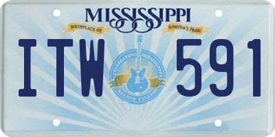 MS license plate ITW591