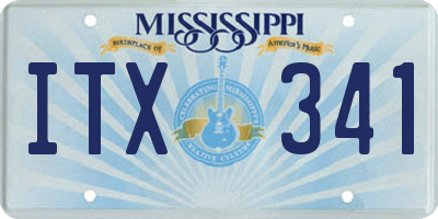 MS license plate ITX341