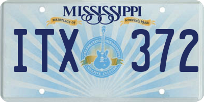 MS license plate ITX372