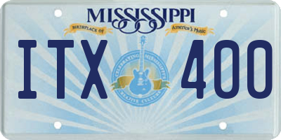 MS license plate ITX400