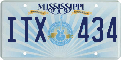 MS license plate ITX434