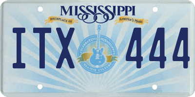 MS license plate ITX444