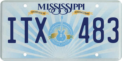 MS license plate ITX483
