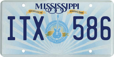 MS license plate ITX586