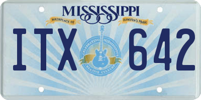 MS license plate ITX642