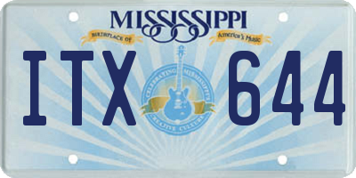 MS license plate ITX644