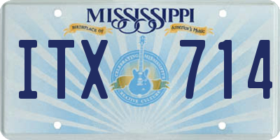 MS license plate ITX714