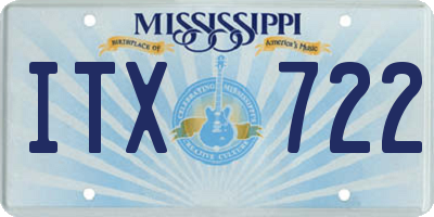 MS license plate ITX722