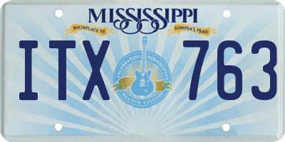 MS license plate ITX763