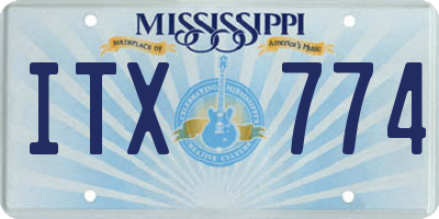 MS license plate ITX774