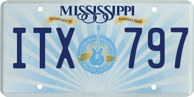 MS license plate ITX797