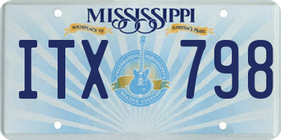 MS license plate ITX798