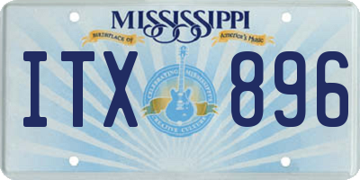 MS license plate ITX896