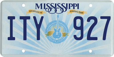 MS license plate ITY927
