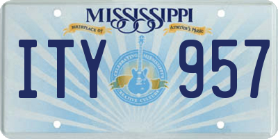 MS license plate ITY957