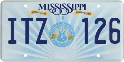 MS license plate ITZ126