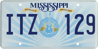 MS license plate ITZ129