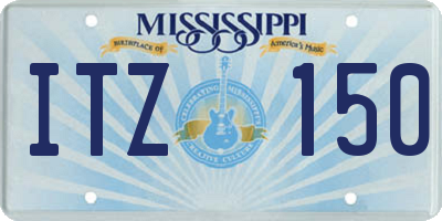 MS license plate ITZ150