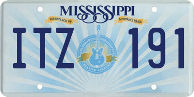 MS license plate ITZ191