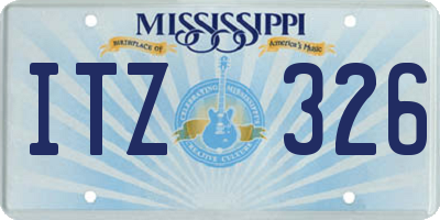 MS license plate ITZ326