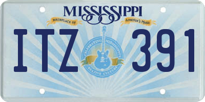 MS license plate ITZ391