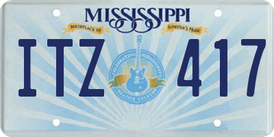 MS license plate ITZ417