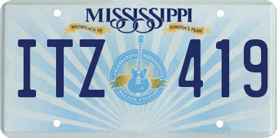 MS license plate ITZ419