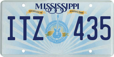 MS license plate ITZ435