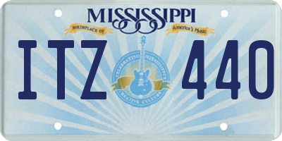 MS license plate ITZ440