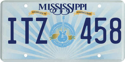 MS license plate ITZ458
