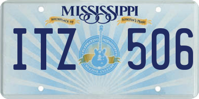 MS license plate ITZ506