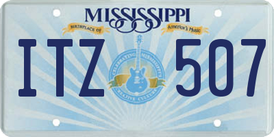 MS license plate ITZ507