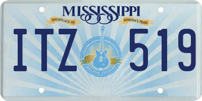 MS license plate ITZ519