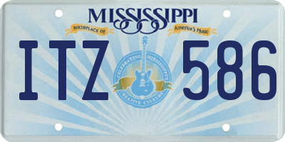 MS license plate ITZ586