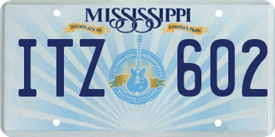 MS license plate ITZ602
