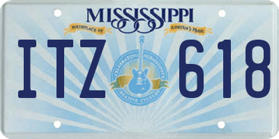 MS license plate ITZ618